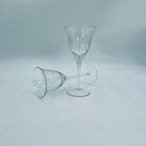 Vintage crystal wine glass