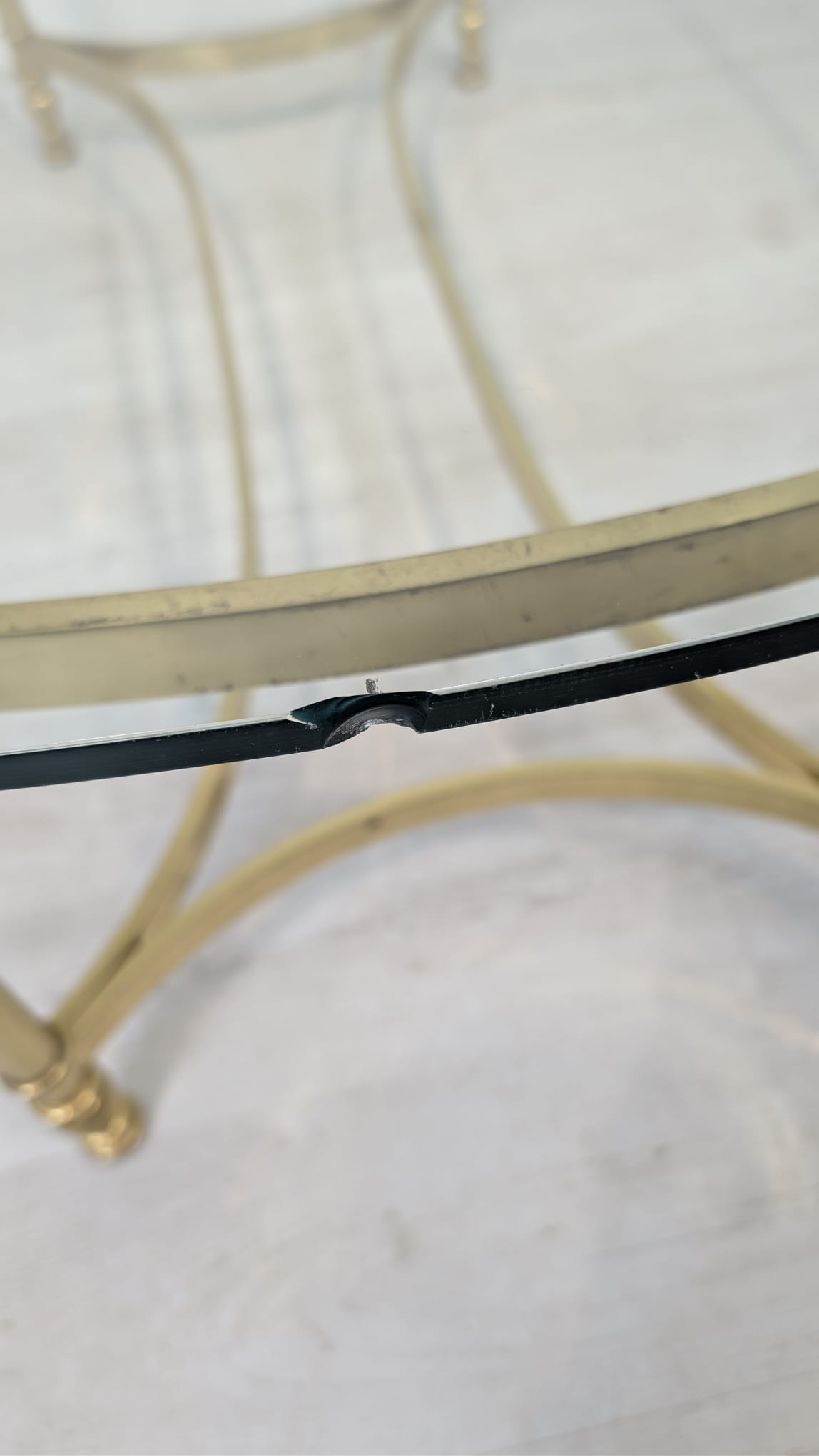 Stolik kawowy, ława mosiądzowana w stylu Hollywood Regency z lat 70-tych - Image 12