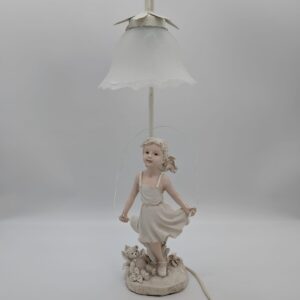 Table lamp girl jumping on a skipping rope