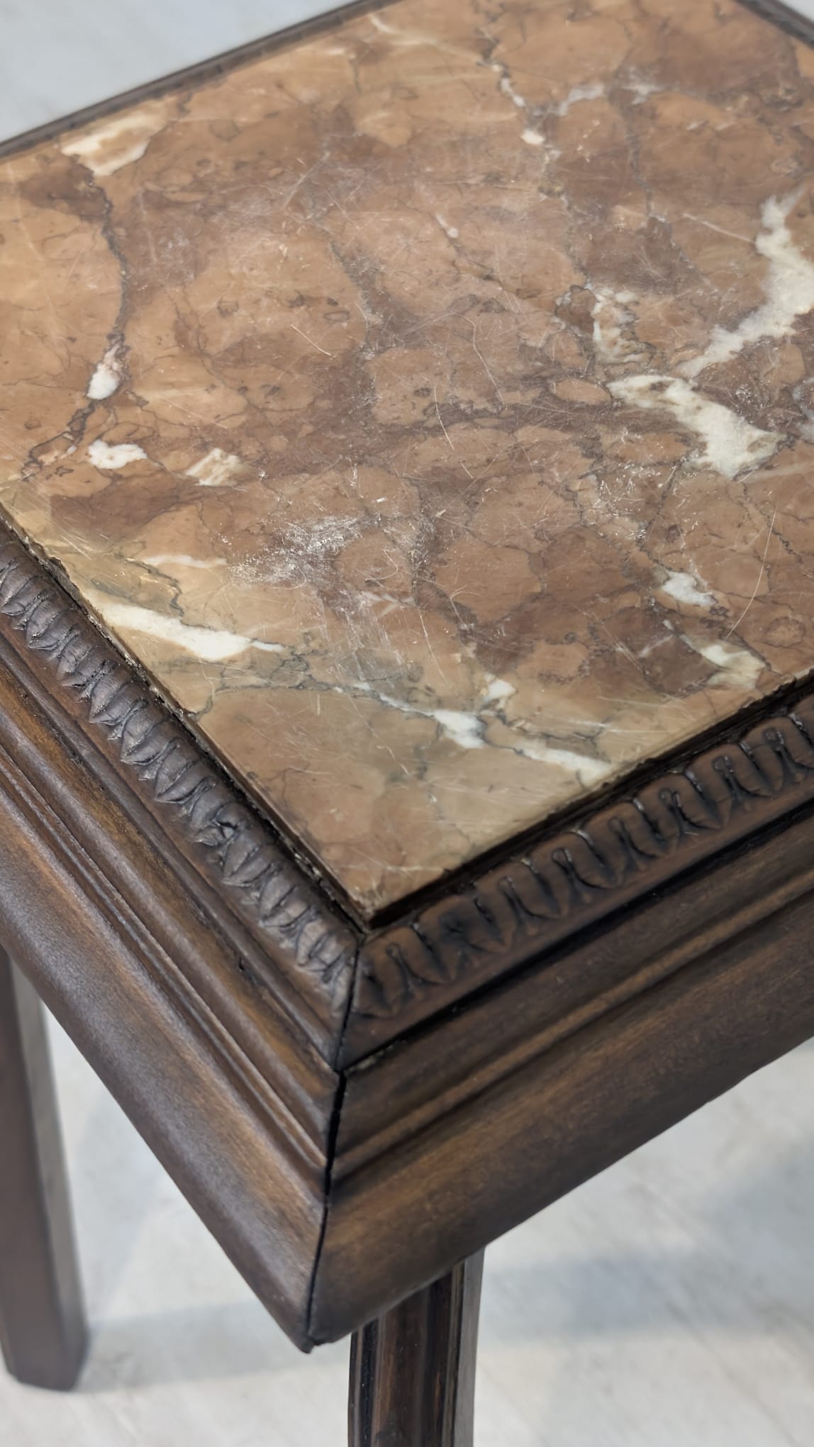 Postument/ Kwietnik lite drewno w stylu francuski. z 1900 roku - obrazek 11