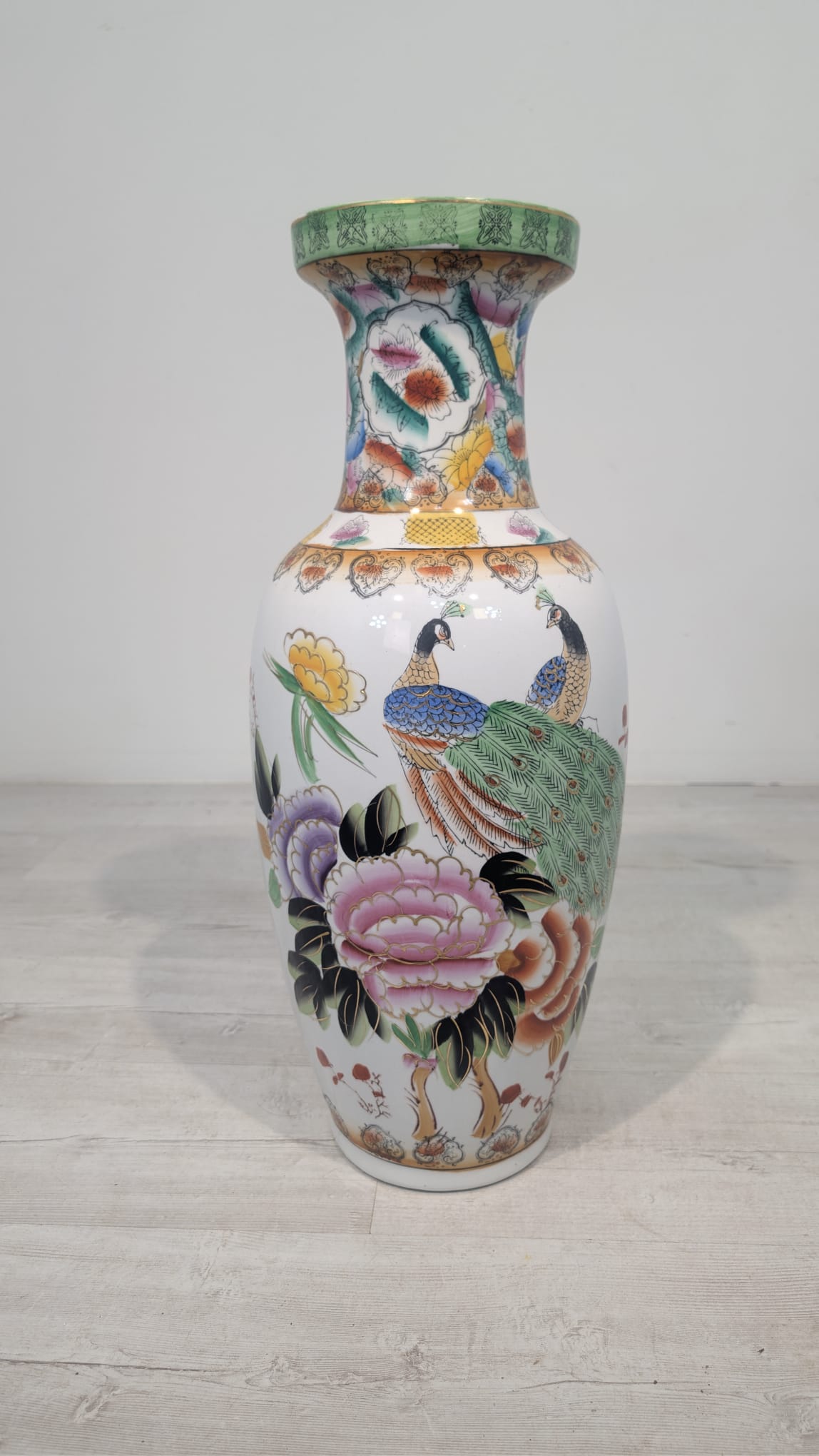 Duży wazon orientalny w stylu Famile Rose - obrazek 3