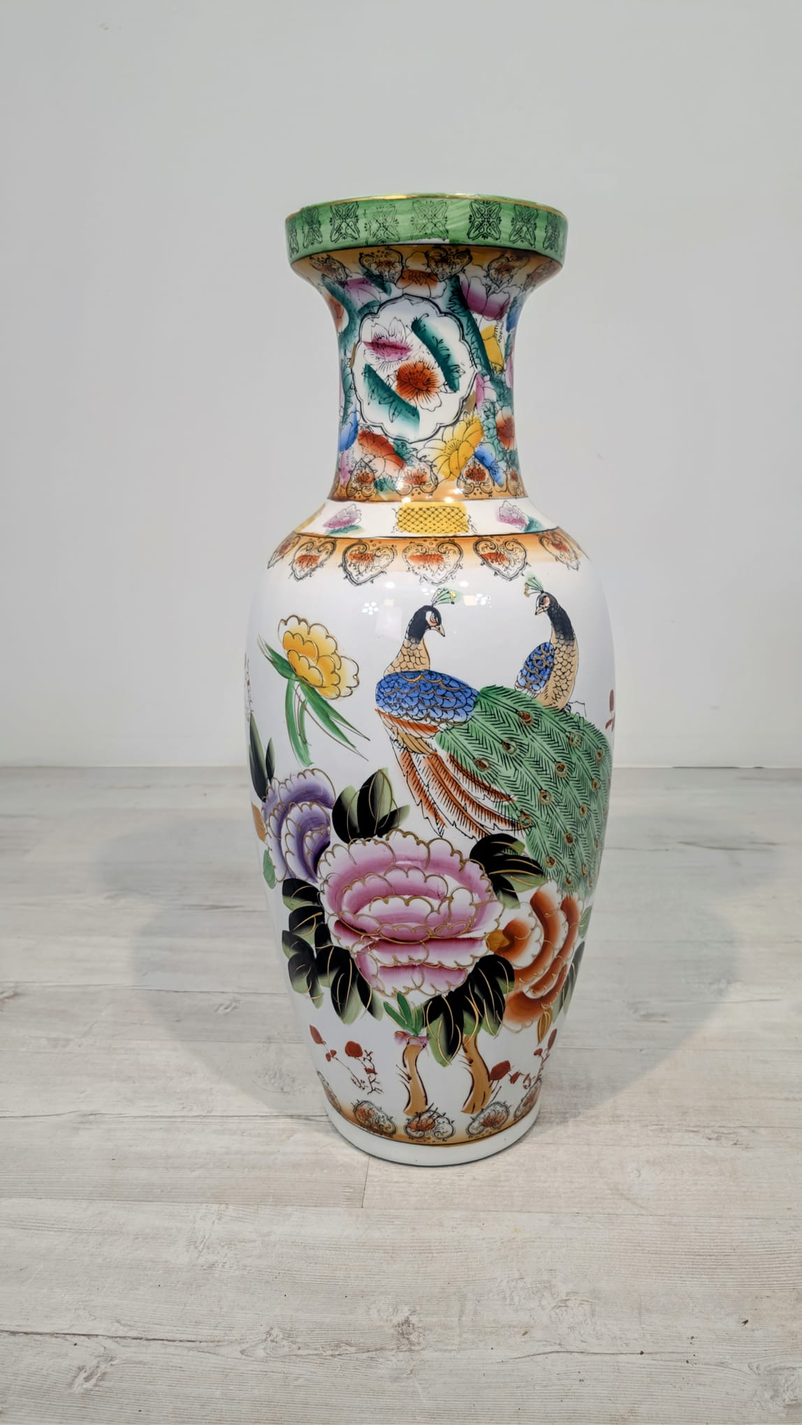 Duży wazon orientalny w stylu Famile Rose - obrazek 4