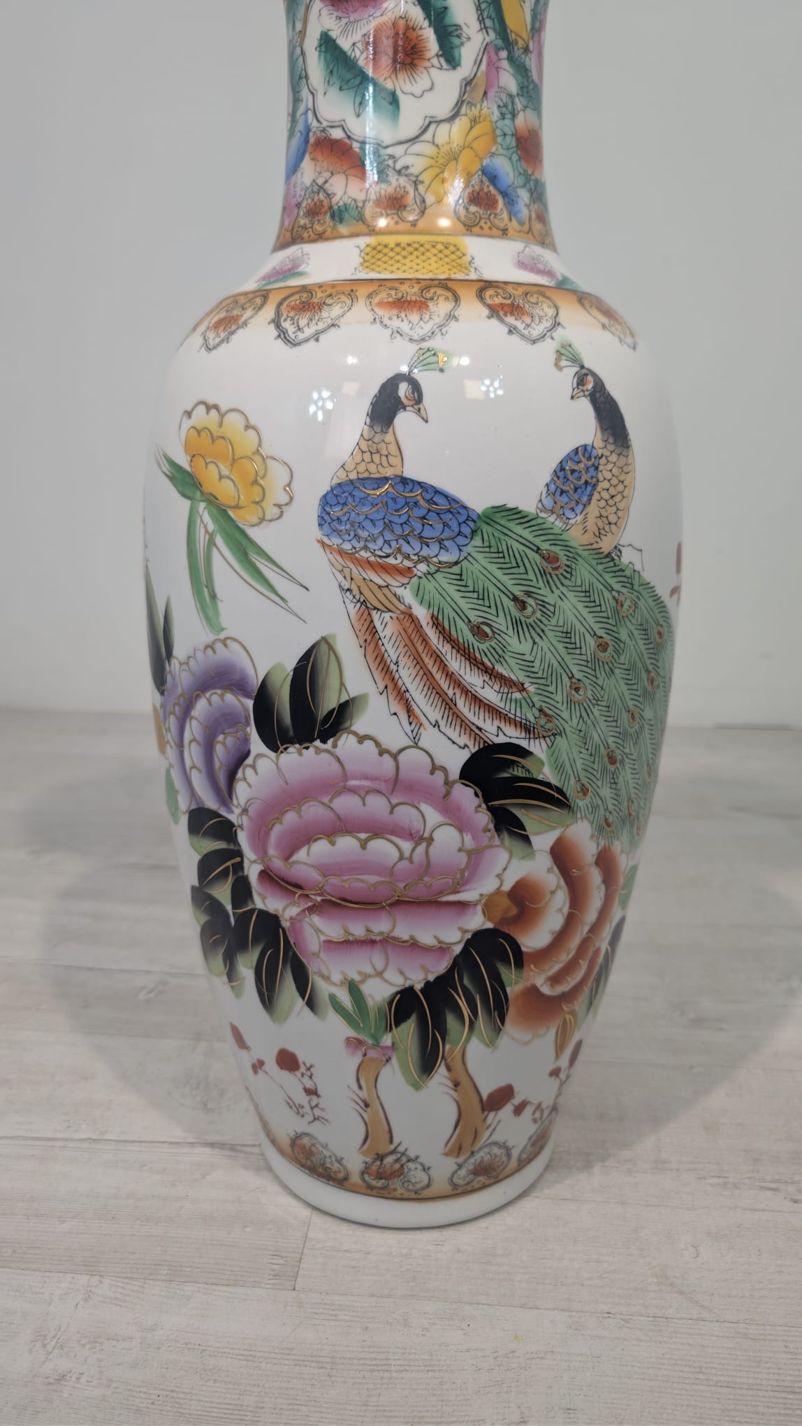 Duży wazon orientalny w stylu Famile Rose - obrazek 5