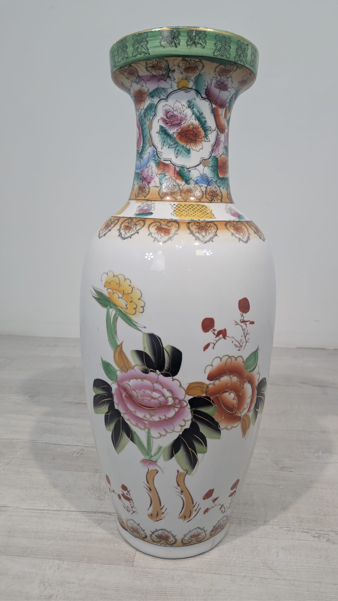 Duży wazon orientalny w stylu Famile Rose - obrazek 6