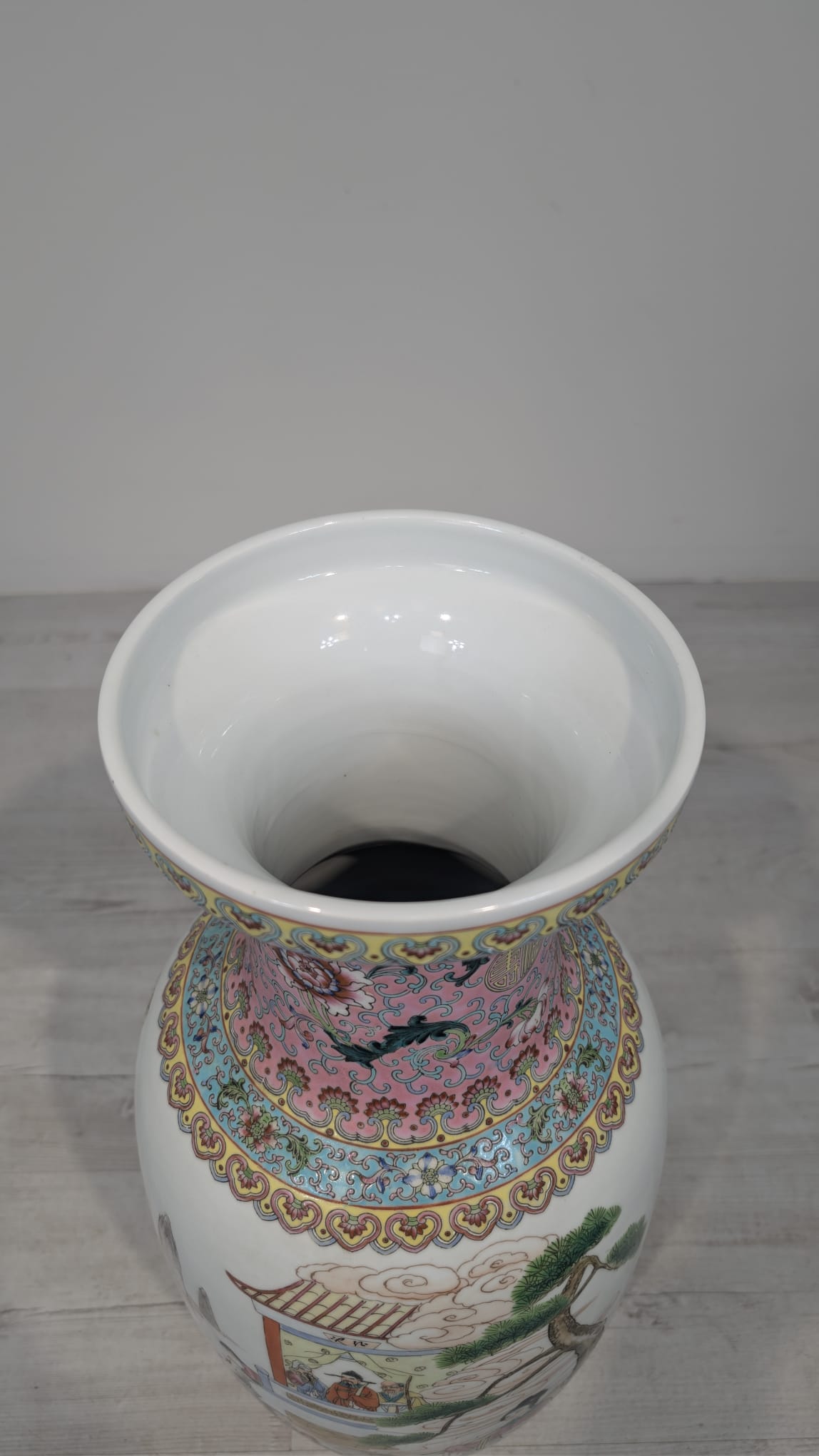 Duży wazon orientalny w stylu Famile Rose - obrazek 7
