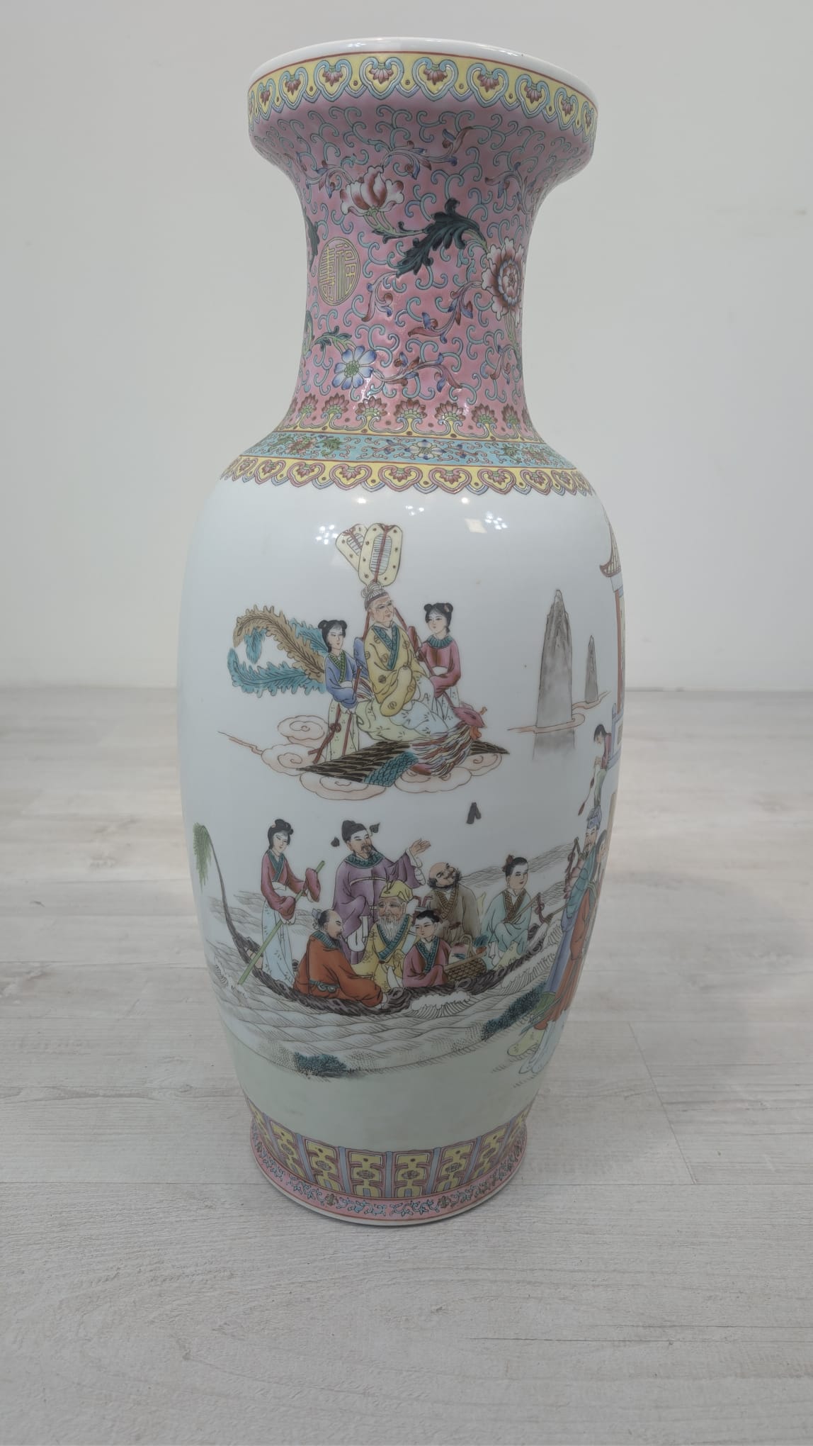 Duży wazon orientalny w stylu Famile Rose - obrazek 10