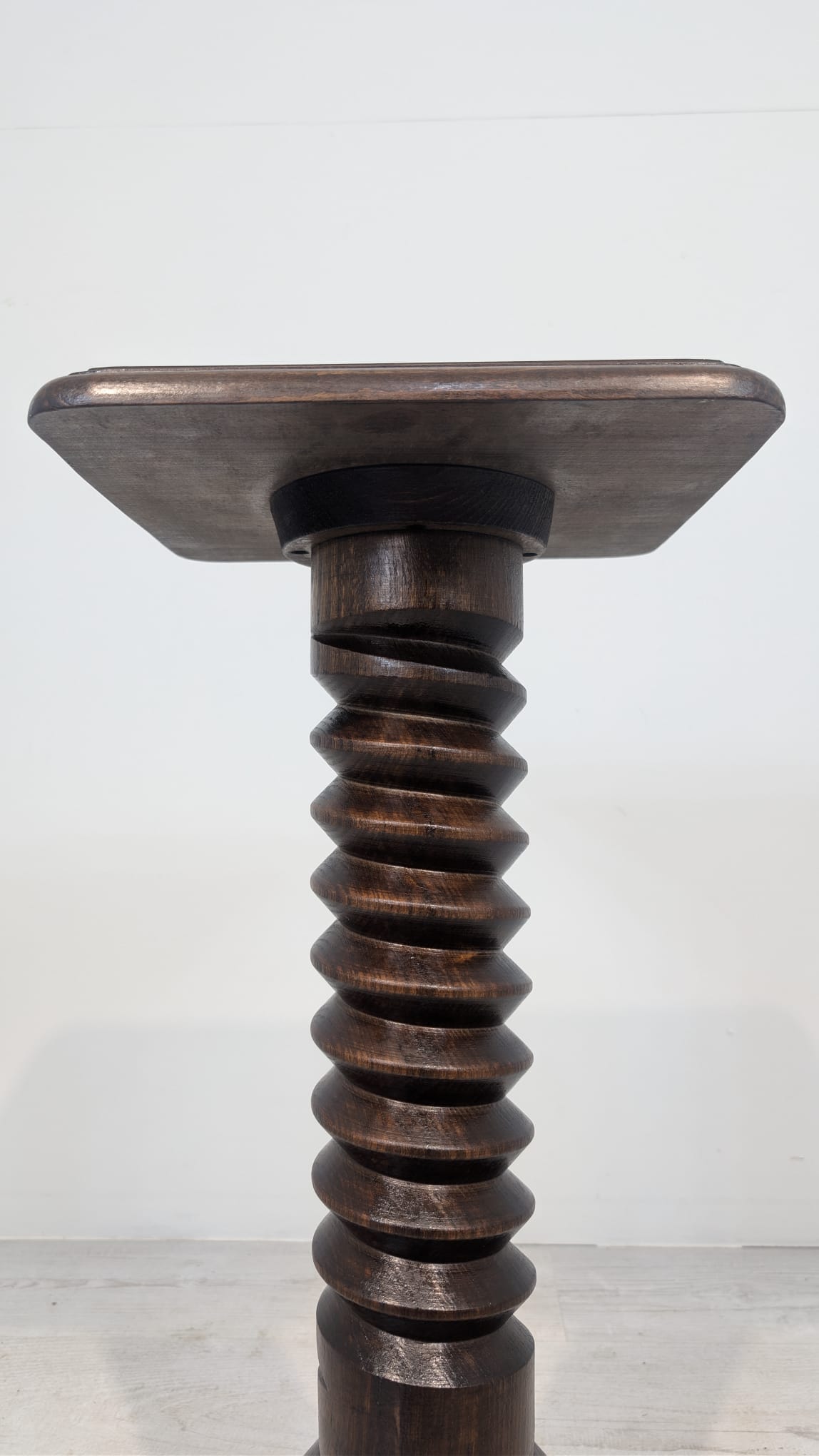 Postument/ Kwietnik lite drewna spirala - obrazek 3