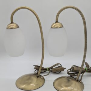 Para lampek nocnych w stylu art deco z lat 60-tych Hugo Mosiles Leuchten