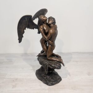 Figurine, bronze sculpture of Cupid and Psyche