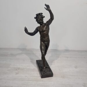 Figurine, bronze sculpture Faun late 19th century