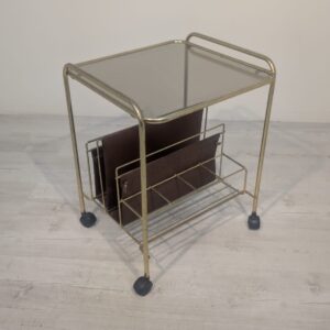 Mobilny stolik barek, gazetnik z lat 60/70-tych