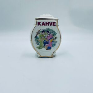 Decorative coffee container, ceramic, oriental