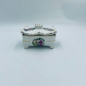 Pojemnik, szkatułka, bombonierka ceramiczna, orientalna