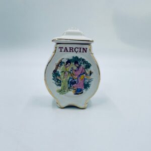 Decorative cinnamon container, ceramic.