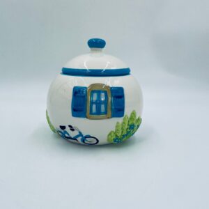 Decorative kitchen container barbotine