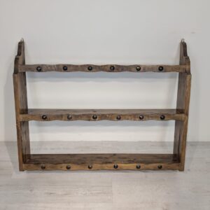Rustic style wall shelf in rosewood