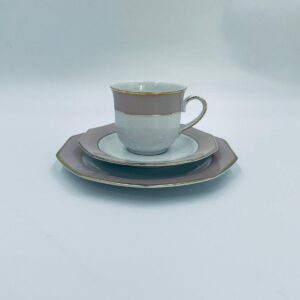 Breakfast set Collector's cup Winterling Kirchenlamitz La Belle Roséband