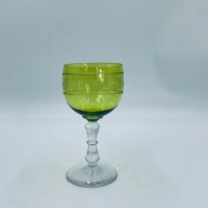 Vintage crystal wine glass