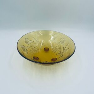 Vintage honey crystal bowl