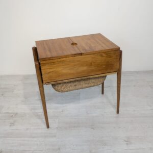 Table, vintage-style Danish teak nickel from the 1960s/70s