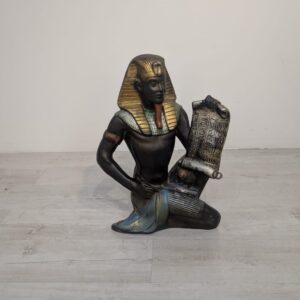 Figure, Egyptian sculpture of Ramses holding a scroll of papyrus