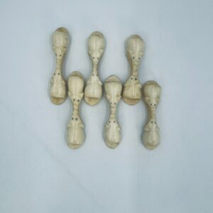 Antique knife holders, bone napkin rings.