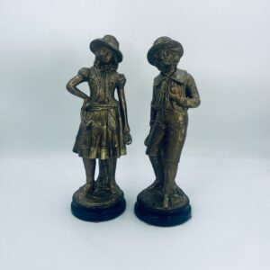 Sarreguemines U&C terracotta collector figure set