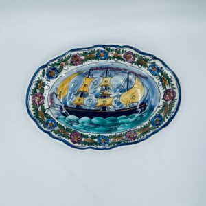 Talerz kolekcjonerski ceramiczny Grecki Skyros