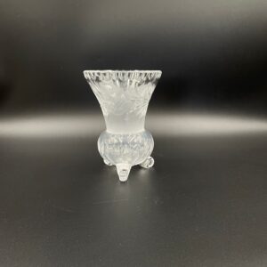 Vintage crystal vase on legs