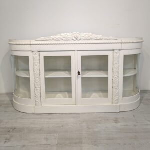 Hanging antique whitewashed cabinet in Provençal style