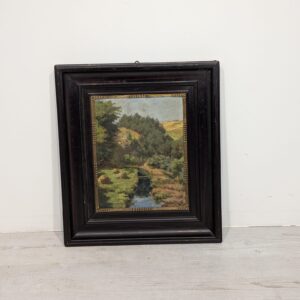 Oil painting on panel landscape