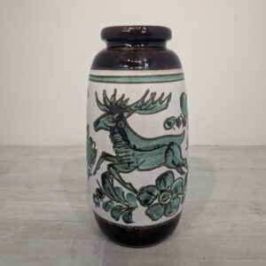 Ceramic vase with deer, model 284-53 from the 1960s/70s