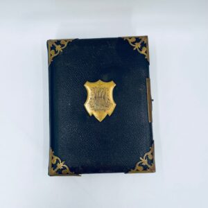 Antique collector's photo album with music box by J.CH Dethering Hamburg