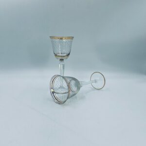 Vintage crystal wine glass