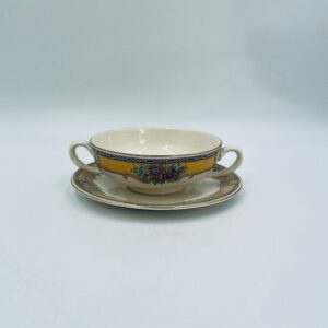 Bulionówka z podstawką Anglia Soho Pottery