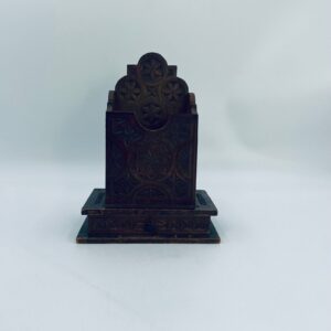 Antique wooden desk organiser, letterbox