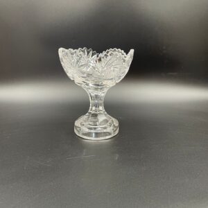 Sugar bowl, crystal platter PRL