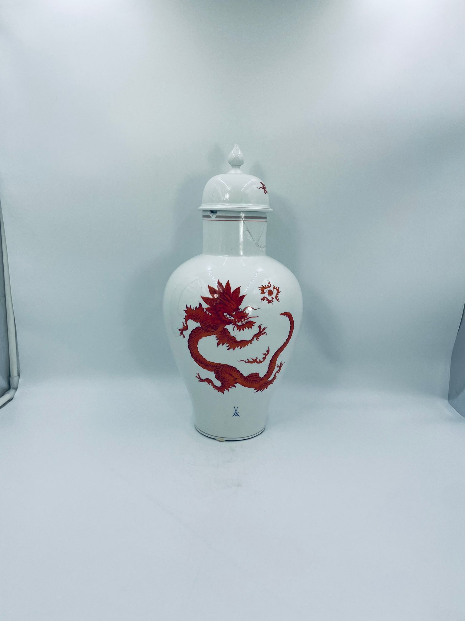 Antyczna waza, amfora porcelanowa Meissen Miśnia - obrazek 3