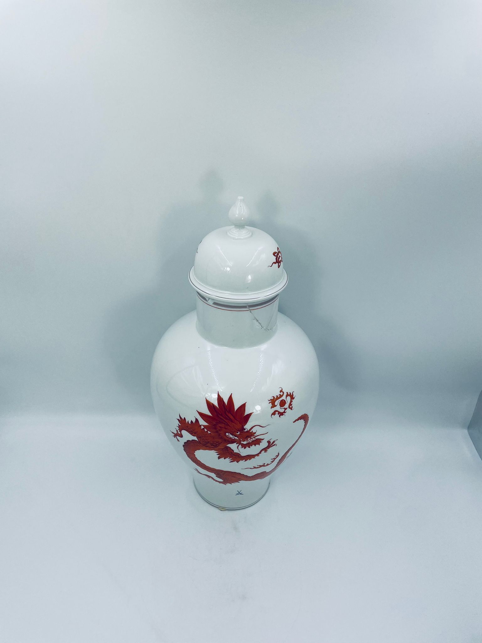 Antyczna waza, amfora porcelanowa Meissen Miśnia - obrazek 4