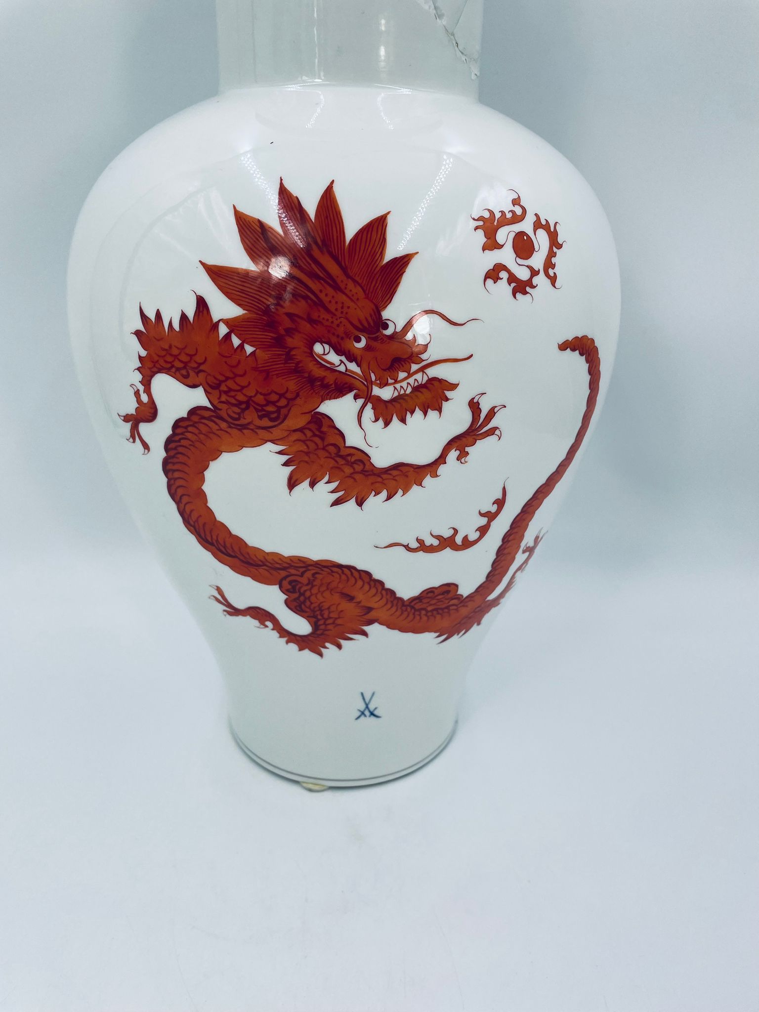 Antyczna waza, amfora porcelanowa Meissen Miśnia - obrazek 13