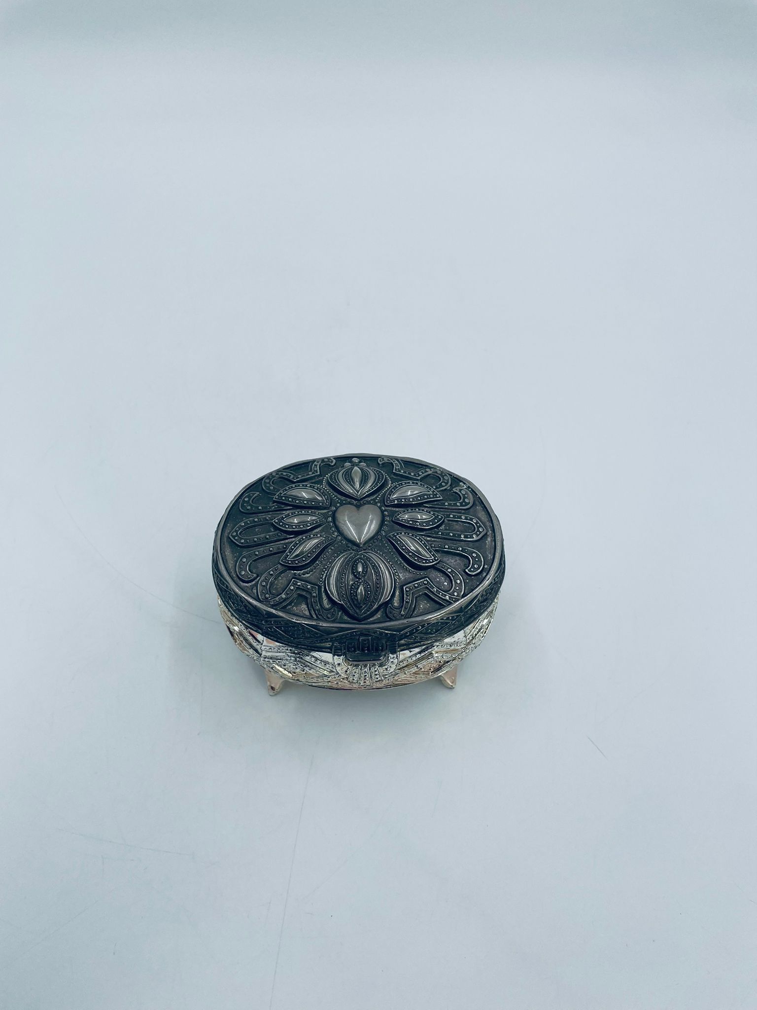 Antyczna szkatułka posrebrzana Vintage - Image 7