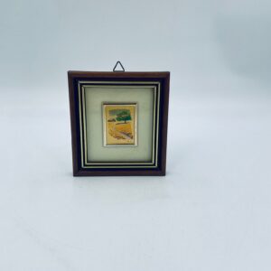 Miniaturowy obraz litografia ze złotą folią Vintage