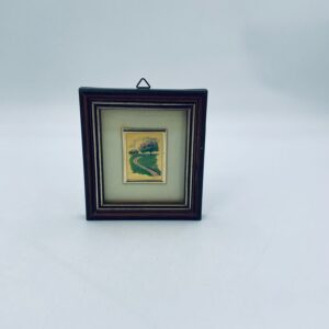 Miniaturowy obraz litografia z złotą folią Vintage