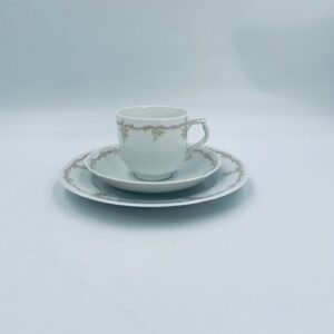 Zestaw śniadaniowy Filiżanka kolekcjonerska porcelanowa AK Kaiser Dubarry Louvre