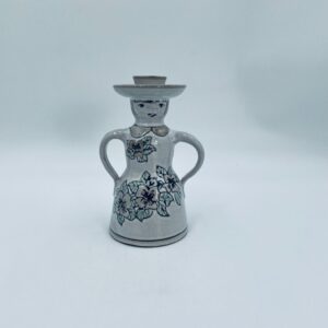 Świecznik figularny ceramiczny Vintage