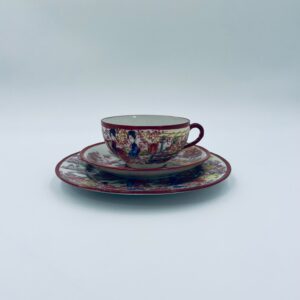 Zestaw śniadaniowy Antyczna filiżanka kolekcjonerska porcelanowa Japonia