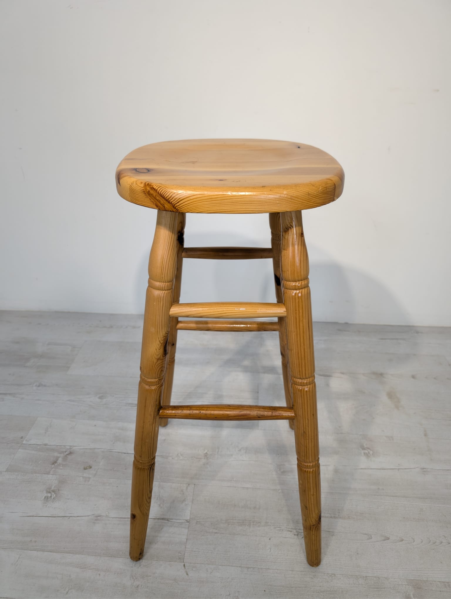 Hoker, krzesło barowe sosnowe - Image 6