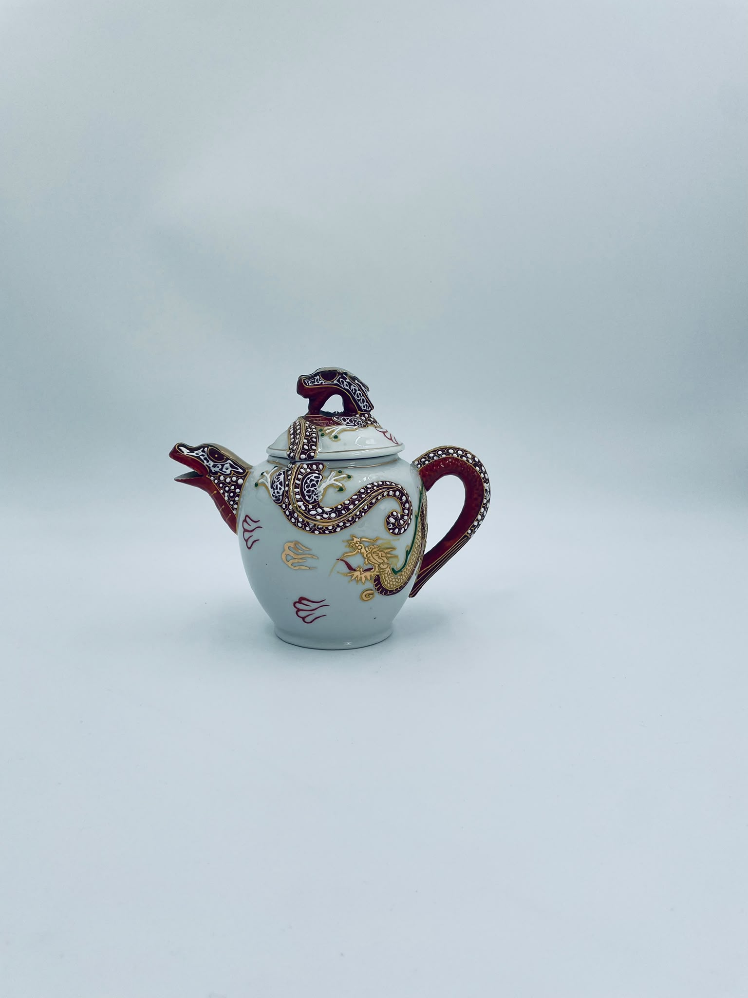 Antyczny Imbryk porcelanowy Dragonware Japonia - Image 3