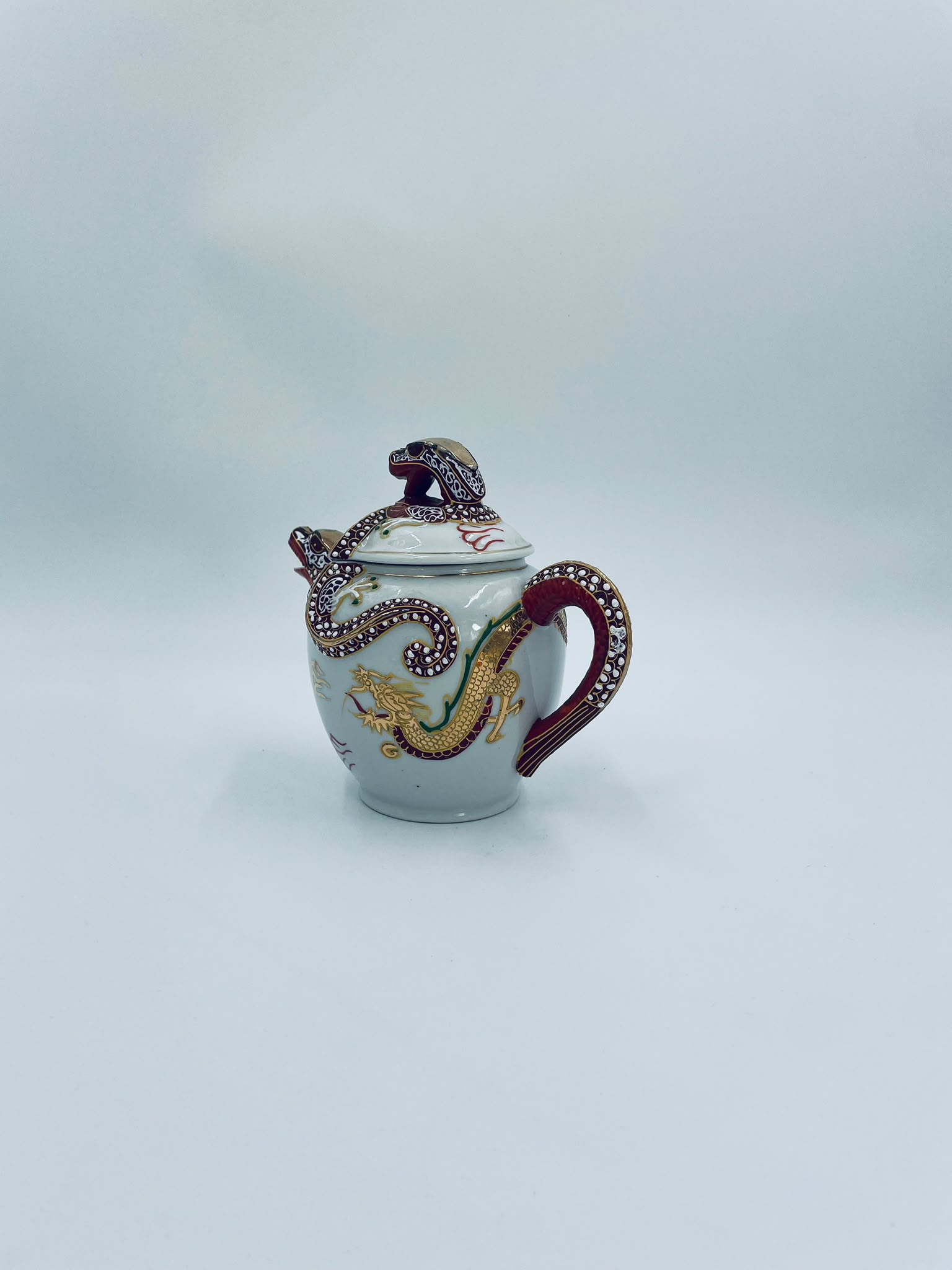 Antyczny Imbryk porcelanowy Dragonware Japonia - Image 4