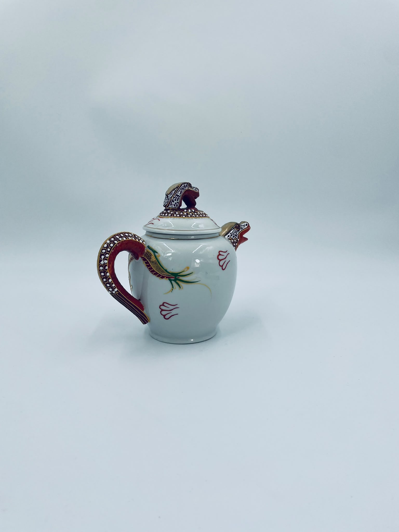 Antyczny Imbryk porcelanowy Dragonware Japonia - Image 5